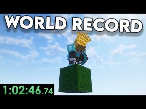 I Just Set The One Block Minecraft World Record... Here's How