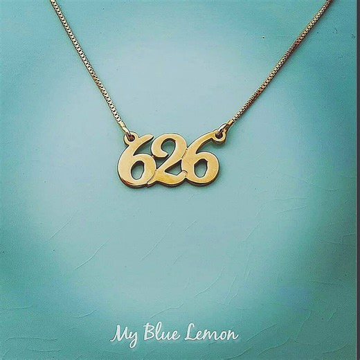 Area Code Necklace Pendant 18k Gold Plated - Etsy