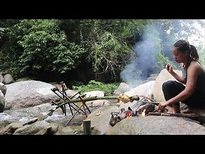 OFF GRID LIVING: Solo Bushcraft & Camping, waterfall bathing, Survival Alone, An's Bushcraft #13