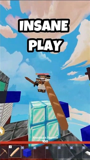Insane Play in Roblox Bedwars Ranked!