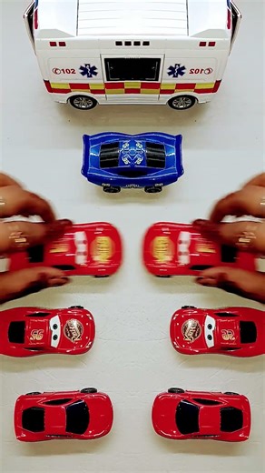 Ambulance vs mc queen cars 🚗 ♥️ 😍 #funny #ytshorts
