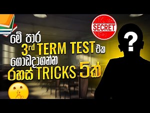 මේක බැලුවා කියන්නේ 3rd Term Test එක ගොඩ තමා🤯| Study tips Sinhala