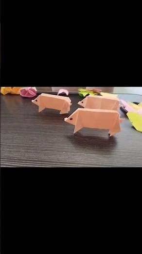 Easy origami pig 🐷 tutorial step by step| how to make easy paper pig at home #diypig #origamipig