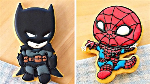 How To Make Batman and Spiderman Cookies