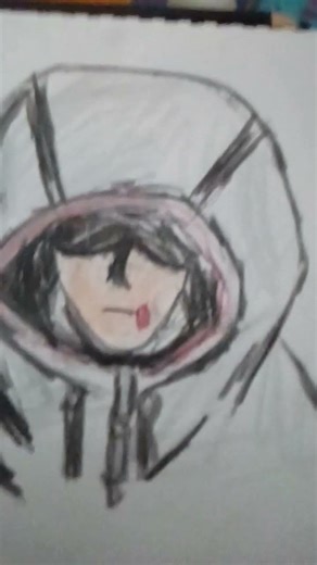 dibujo de yuji itadori de modulo con capucha pedido por la colaboración con GOHAN 755 pero pintado😊