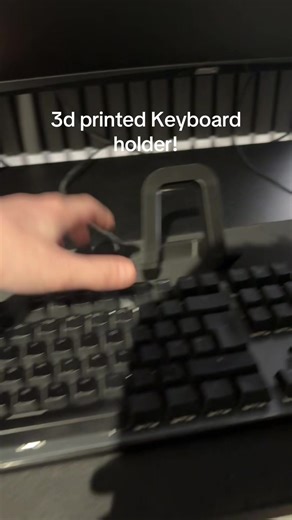 3d printed keyboard holder using SUNLU’s black PLA! use code “PRINTIFY3D” at checkout when purchasing from SUNLU store! #fyp #3dprinting #keyboard