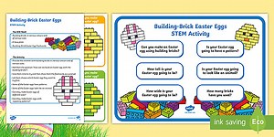 Building Brick Easter Eggs Activity Pack