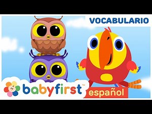 Nuevo espectáculo - Hoot, Scoot & What y Larry | Aprender vocabulario para niños | BabyFirst Español