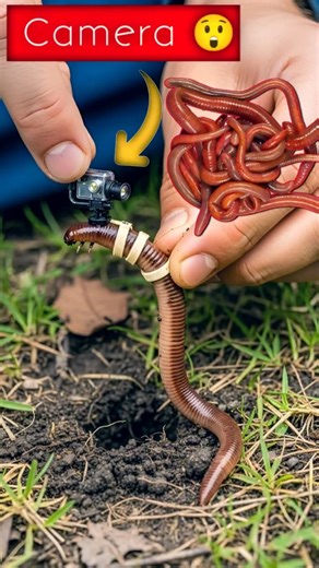 Inside an Earthworm Burrow 🪱