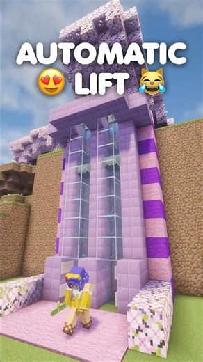 Minecraft Tutorial | Easy Automatic Lift 😹 #minecraft #shorts