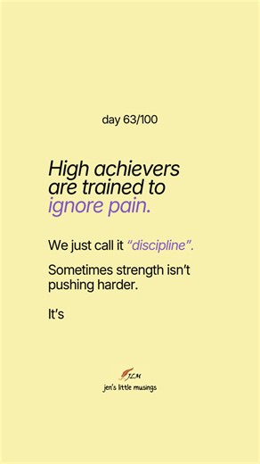 High achievers are trained to ignore pain, push past limits… but what if discipline is just harm with good PR? #discipline #burnout #highachievers #pain #limits