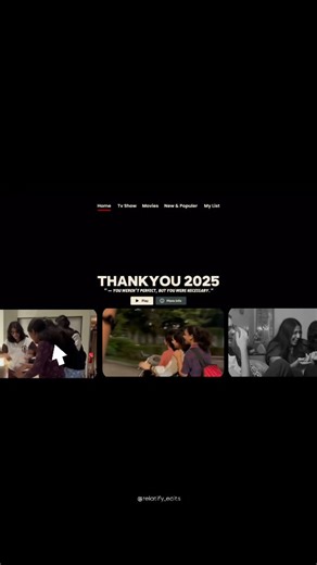 Payu 💗 on Instagram: "2025 Netflix recap template ⬇️ Follow is mandatory 💗 Comment for template link ✨️ . . . (relatify edits, aesthetic edits, brand edits, travel edits, birthday edits, reel templates, aesthetic reel, cinematic edits, smooth transitions, aesthetic video editing, aesthetic channel, trending edits, viral templates) . . . #vntemplate #2025recap #templates #netflix #vncode . . . Credits to @createwithsid_"