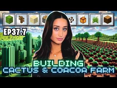Building a CACTUS & COCOA FARM - Flower Meadow Base (Minecraft Survival Series)