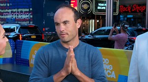 US soccer legend Landon Donovan surprises young fans