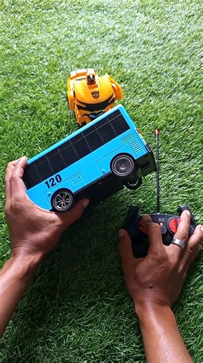 Unboxing and Testing RC Bus Tayo and Transformers Car Bumblebee No Talking With ASMR Video