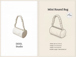 Mini Round Bag PDF Sewing Pattern – Easy DIY Circle Purse for Beginners | Small Shoulder Bag - Etsy