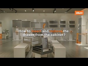 How to insert and remove the drawer from the cabinet?