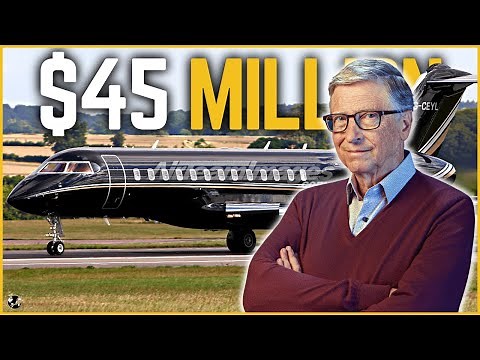 See How Bill Gates Lives In Luxury! $45 Million Private Jet Tour!