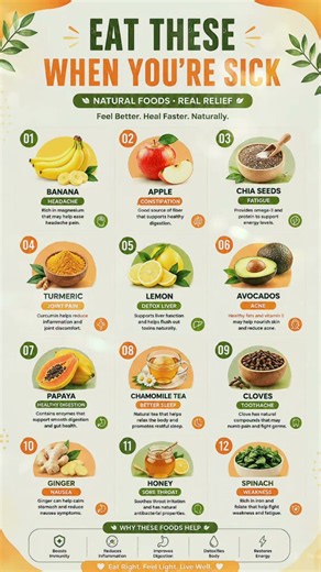What to Eat When You’re Sick? 🤒 12 Foods to Support Recovery | Healthy Foods