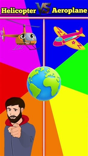 Helicopter vs Aeroplane comparison short. #compare