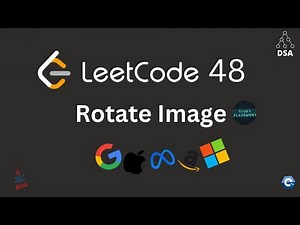 Leetcode 48 🔥 Rotate Image (Matrix Rotation) | Optimal Approach + Dry Run | Interview Question