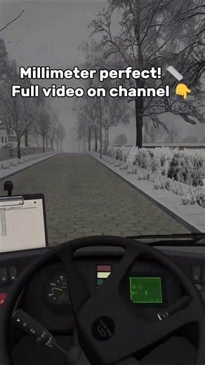 Tight Squeeze in Heavy Snow 🤏 | OMSI 2 | #OMSI2 #BusDriver #CloseCall
