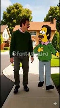 The Simpsons in Real Life vs Cartoon Style 🟨 #Simpsons #shorts