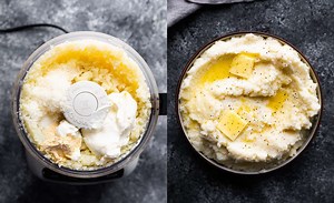Fluffy Parmesan Mashed Cauliflower