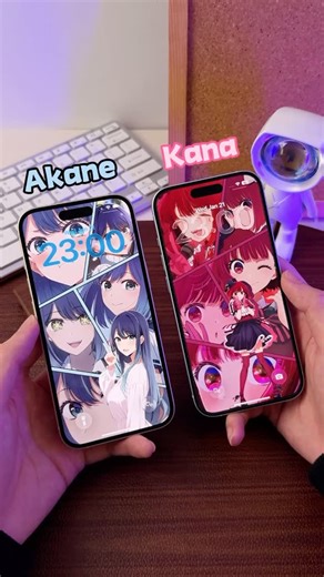 Tammy on Instagram: "Oshi no Ko new season, same question 😭 Akane vs Kana — dual phone wallpaper + lockscreen control center animation. Who are you choosing? #oshinoko #kanaarima #akanekurokawa #anime #widget"