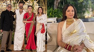Is Neena Gupta Pregnant At 66? Veteran Actor's White Saree Look At Rashmika Mandanna–Vijay Deverakonda Wedding Reception Sparks Buzz