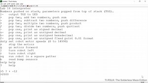 TI-RSLK Module 18 - Lab Video 2 - Command interpreter | Video | TI.com