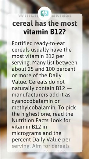Which breakfast cereal has the most vitamin B12?