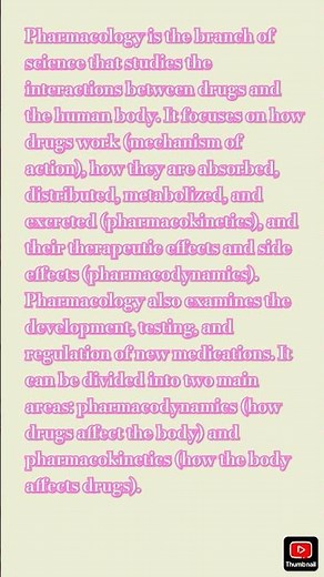 Pharmacology definition