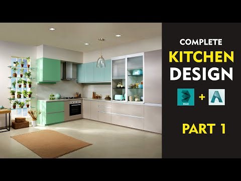 Modular Kitchen Interior Design [CLASS 1] in 3ds Max from Basic to Advance