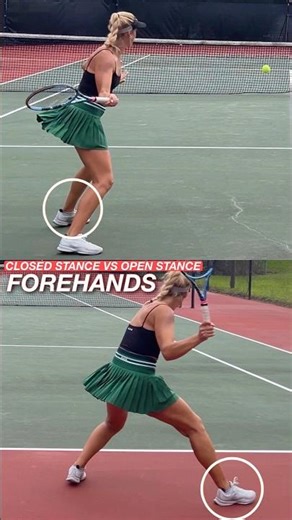 WTA Pro Hitting Open & Closed Stance Forehands