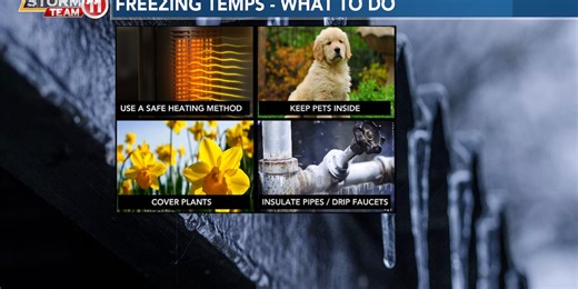 FIRST ALERT:  Freezing cold temps expected Tuesday morning