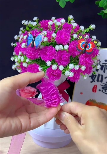 DIY Tulle Ribbon Rose Flower Tutorial