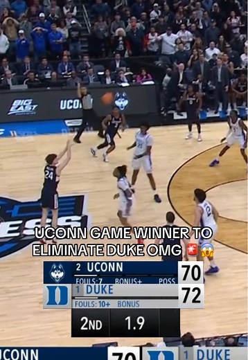 March Madness: UConn's Game Winner Eliminates Duke!