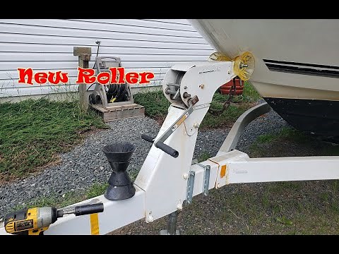 How to install new bow roller with 3000lb boat on trailer Sea Ray Sundancer 230