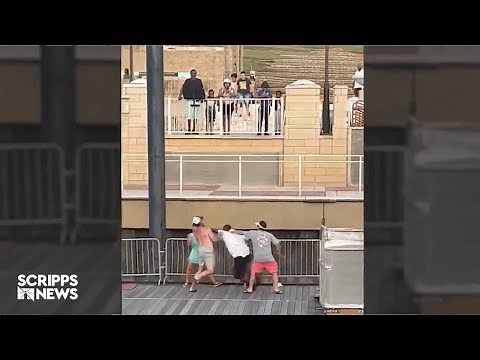 Raw Footage: Montgomery, Alabama riverfront brawl