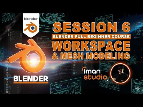 Blender Beginner Tutorial: Mastering Workspaces, Edit Mode & Mesh Manipulation Tools