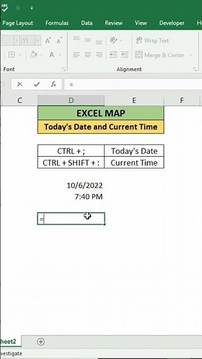 Today Date and Current Time in Excel | MS Excel Tutorial