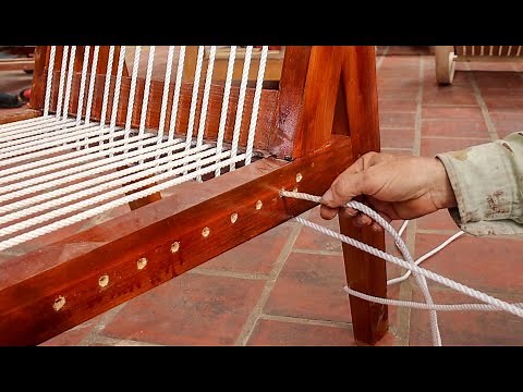 How To Make A Great Relaxing Chair Out Of Wood And Rope // Woodworking Project Great For Your House