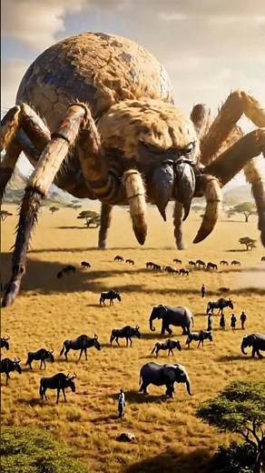 Cinematic Giant Spider Arrival in Africa’s Wilderness #giantspider #bigspider