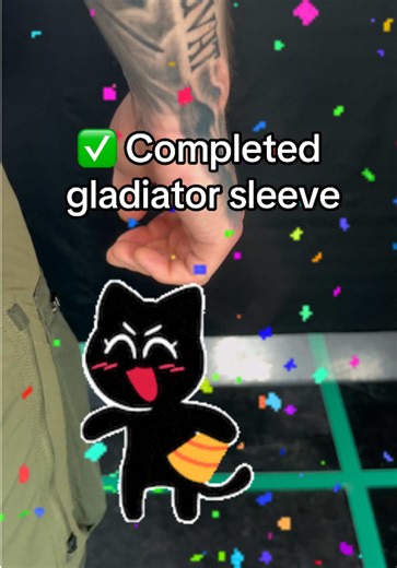 Denny completed his clients custom gladiator sleeve done in black and grey, extending from shoulder to his hand. #tattoo #yegtattoo #blackandgreytattoo #sleevetattoo #gladiator