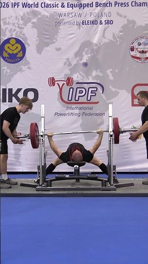 World Sub-Junior Record ﻿Bench ﻿Press Classic with 181 kg by Goderdzi Kartsivadze GEO in 74kg class