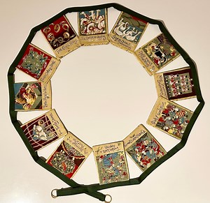 12 Days of Christmas Bunting. 2m or 1.5m Green, Red or Gold Fabric Garland Decoration. Living Room Kitchen Bedroom. Wall Hanging. Home Decor - Etsy UK