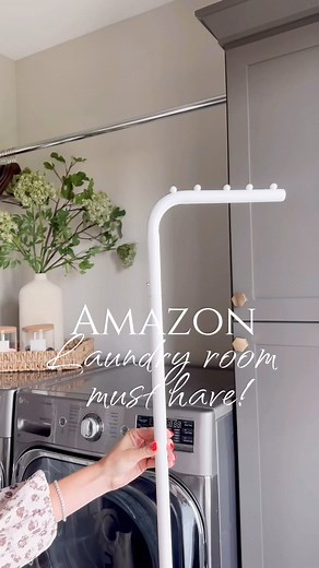 Laundry room must have! Comment YES PLEASE for link! When we built I didn't plan out my hanging rack too well, so finally found a solution to hang up my clothes to dry. This magnetic stand attaches to the side of the washer or dryer and is a great solution for those needing a place to hang items up at. I'll never look back 👏🏻 How to shop: •Comment YES PLEASE and I'll send you over a link! •Make sure you're following me @ourpnw_home to receive the link in DMs! •OR Click link in my bio! #amazon 