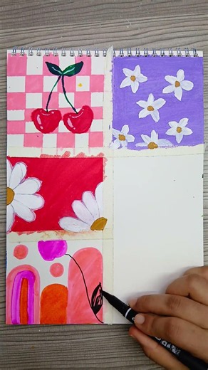 Cute Acrylic Art Tutorial for Beginners 🎨🌸🍒