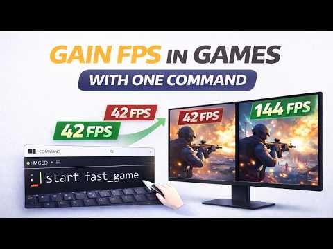 Increase FPS in Games Instantly | One Command FPS Boost (Windows 10/11)